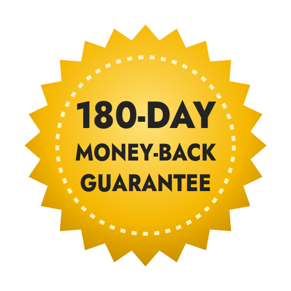 Trimology 180-day money-back guarantee seal